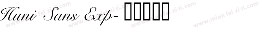 Huni  Sans Exp字体转换